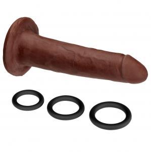 Cloud 9 Dual Density Real Touch 7 inches Dong without Balls Brown