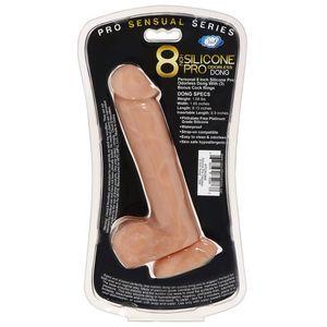 Pro Sensual Premium Silicone Dong Tan 8 inches with 3 C-Rings