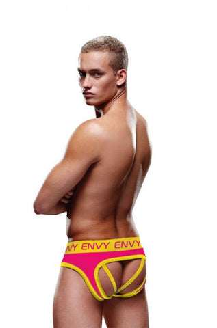 Envy Solid Jock Pink/yellow M/l