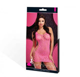 Lapdance Leopard Lace Mini Dress Pink O/s