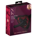 Secret Kisses Rosegasm Heart Shape Strap On Harness with 5 Inch Dildo