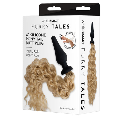 Whipsmart Furry Tales Silicone Plug with Blondie Pony Tail 4 Inch