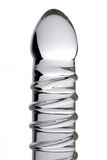 Behemoth Ribbed XL Glass Dildo Clear