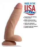 Usa Cocks 9in Ameriskin Dildo -light