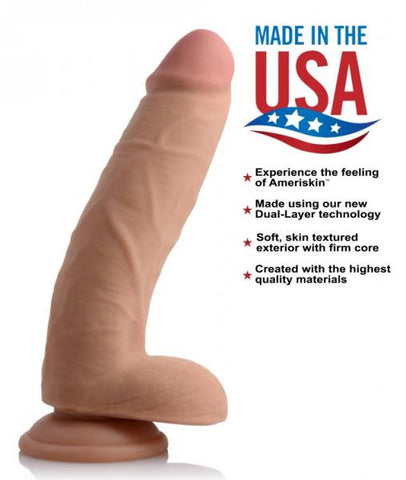 Usa Cocks 9in Ameriskin Dildo -light