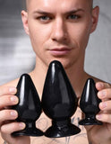 Triple Cones 3 Piece Anal Plug Set - Black