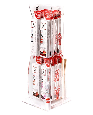 X on the Lips Buzzing Lip Balm - 16 Piece Tower Display - Assorted Flavors