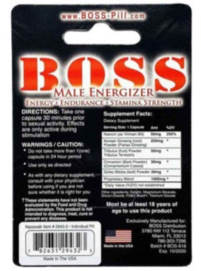 Boss Male Energizer Sexual Enhancement Red Pill