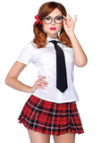 Private School Sweetie Costume - Small - White / Red