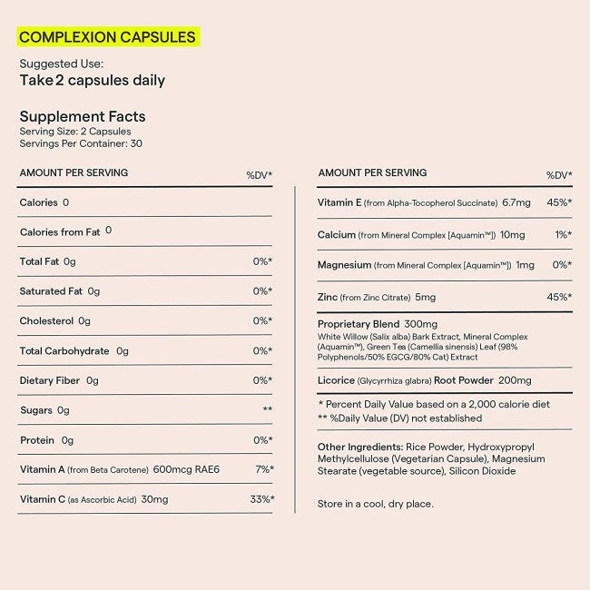 Rae Complexion Clear Skin From Within Gluten Free 60 Capsules