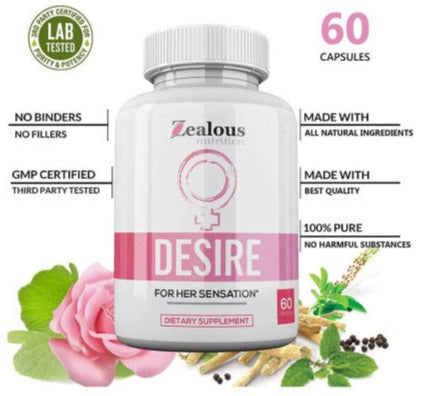 Zealous Desire Female Enhancement Pills 60 Caps