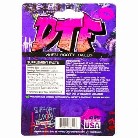 DTF Female Sensual Enhancement 3500mg Red Pill