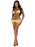 3 Pc Rhinestone Mesh Set - Medium/large - Baby  Yellow