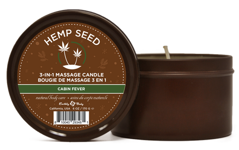 Hemp Seed 3-in-1 Massage Candle Cabin Fever 6oz/  170 G