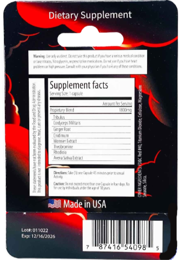 Hercules 1800 Male Enhancement Red Pill