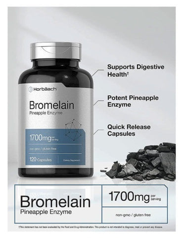 Horbaach Bromelain 1700mg Pineapple Enzyme Supplement 120 Capsules