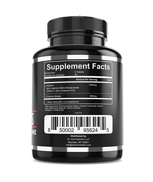 Dr Emil Goliath Arginine Plus Citrulline Nitric Oxide Booster Men