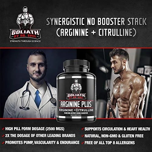 Dr Emil Goliath Arginine Plus Citrulline Nitric Oxide Booster Men