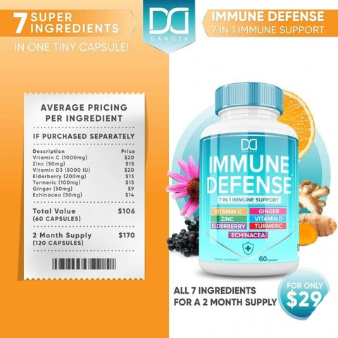 Dakota Immune Defense Vitamins 7 In 1 Gluten Free Supplement