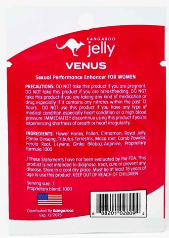 Kangaroo Venus Jelly For Her Vaginal Lubrication Sachet