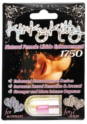 Kinky Kitty 1750 Natural Female Libido Enhancement Pink Pill