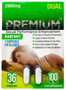 Premium 2900mg Dual 36 Days Male Enhancement Pills