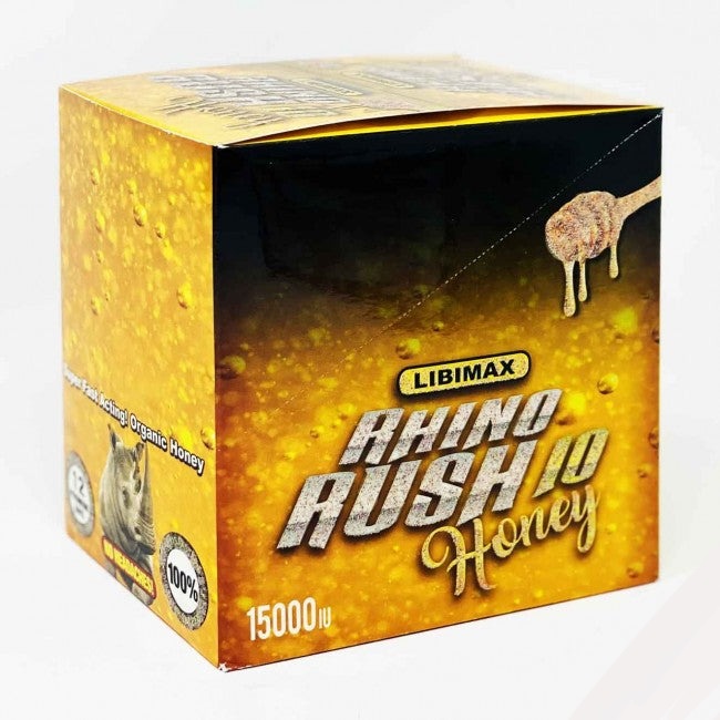 Rhino Rush 10 Honey Sachet 15000iu Male Enhancement