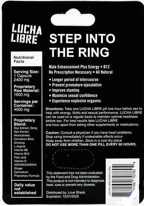 Lucha Libre Male Enhancement Supplement Pill