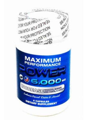 Power 6000mg Maximum Male Enhancement 6 Pills Bottle