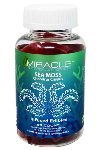 Miracle Sea Moss Chondrus Crispus Dietary Supplement 45 Gummies Bottle