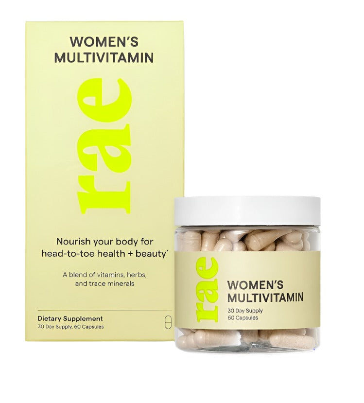 Rae Women's Multivitamin Supplement Gluten Free 60 Capsules