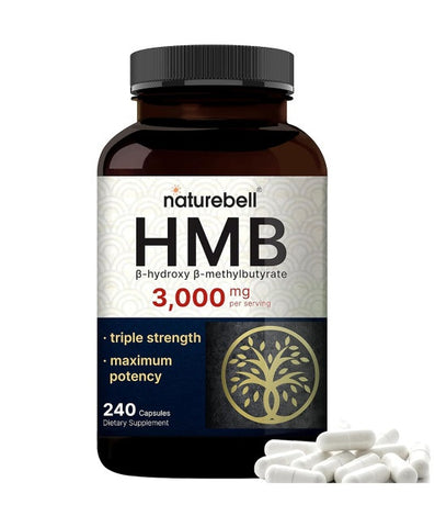 NatureBell HMB 3000mg Triple Strength Supplement 240 Capsules