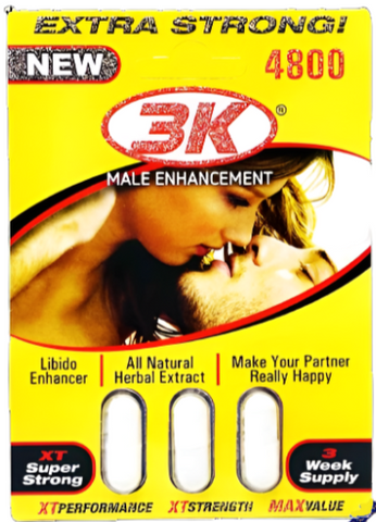 3 KO White 3 Pill Extra Strong Male Sexual Libido Enhancer 4800mg