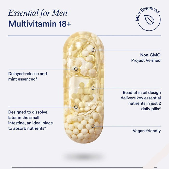 Ritual Essential Mens Multivitamin 18+ Omega 3 & D3 Immune Support 60 Capsules