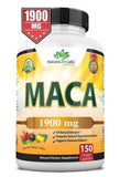 Organic Peruvian Maca Root 1900MG 150 Pure Vegan Pills Gelatinized