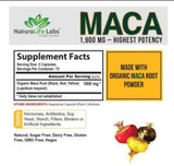 Organic Peruvian Maca Root 1900MG 150 Pure Vegan Pills Gelatinized