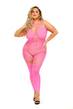 Take You There Bodystocking - Queen Size - Pink