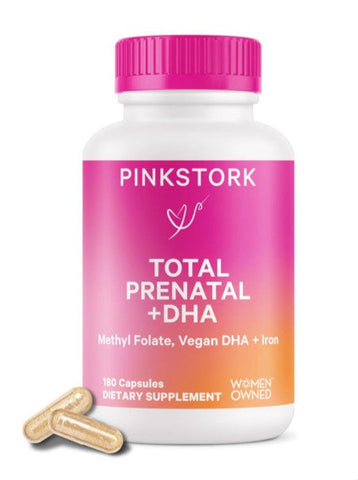 Pink Stork Prenatal Vitamins DHA Folate & Iron 180 Capsules