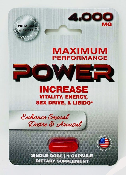 Power 4000 Mg Dietary Male Sexual Supplement Red Pill