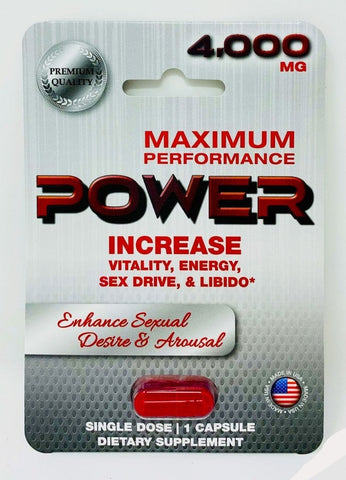 Power 4000 Mg Dietary Male Sexual Supplement Red Pill