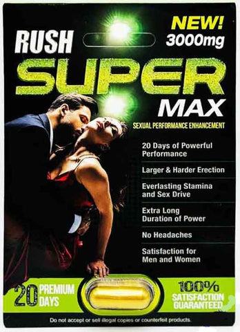 Rush Super Max 3000mg Male Sexual Enhancement Pill