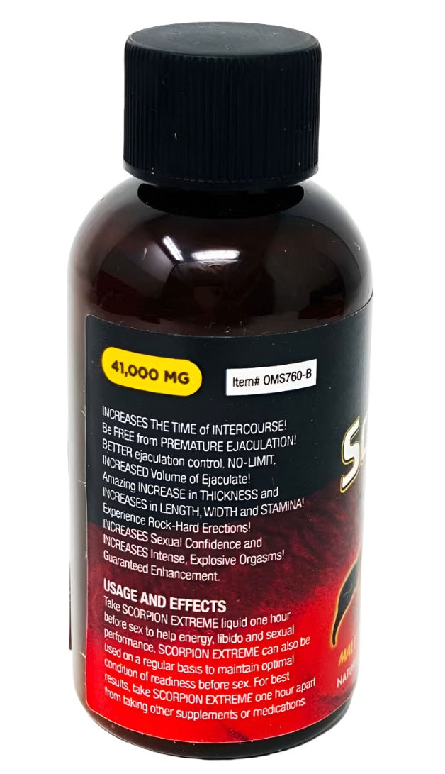 Scorpion Shot 41000mg Extreme Full Strength Male Enhancement
