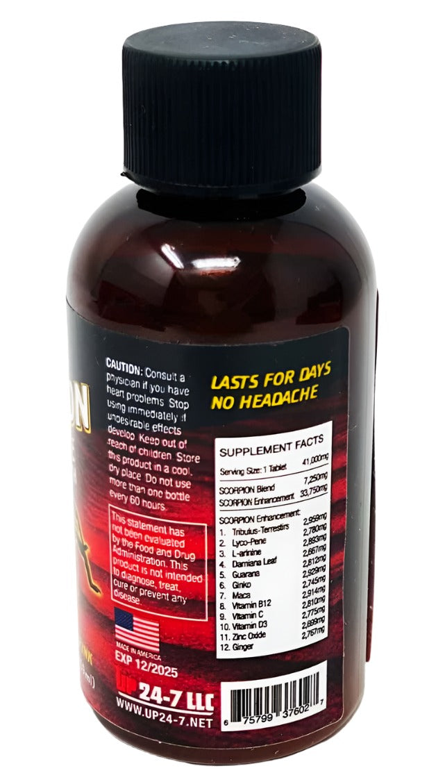 Scorpion Shot 41000mg Extreme Full Strength Male Enhancement