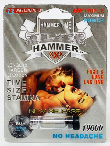 Silver Hammer 19000 Triple Maximum Power Male Enhancer Pill