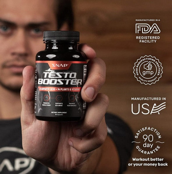 Snap Men Testosterone Sexual Drive Booster Vegan 90 Capsules