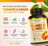 Nature's Base Turmeric Ginger Apple Cider Vinegar GMO Free Supplement