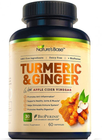 Nature's Base Turmeric Ginger Apple Cider Vinegar GMO Free Supplement