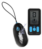 E-Stim Pro Silicone Vibrating Egg With Remote  Control - Black