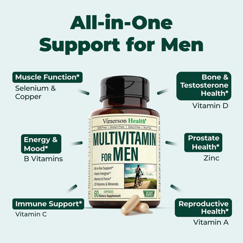 Vimerson Health Men's Multivitamin Complex 60 Vegetarian Capsules