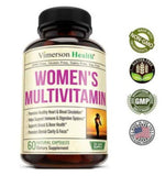 Womens Multivitamin with Zinc Biotin Calcium Vegetarian 60 Pills